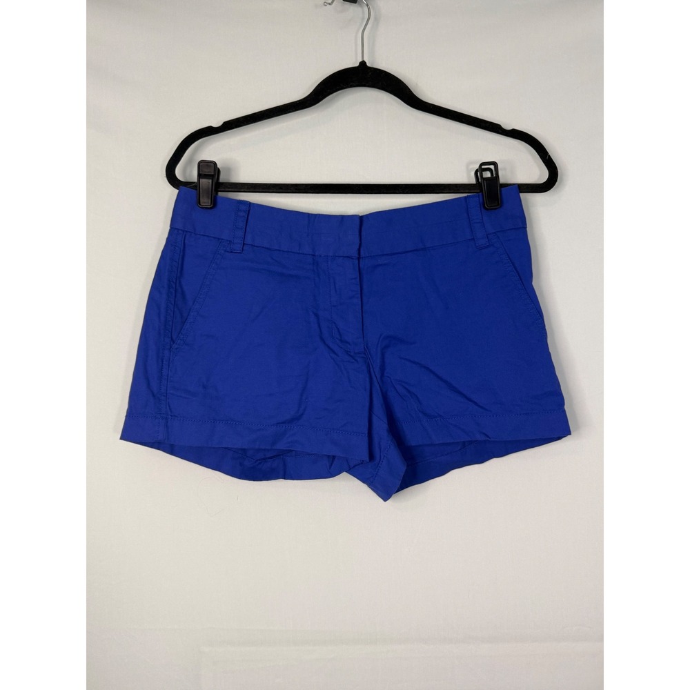 J.Crew Chino Shorts Womens 4 Blue Broken-In Cotton Mid Rise 36234 SP14